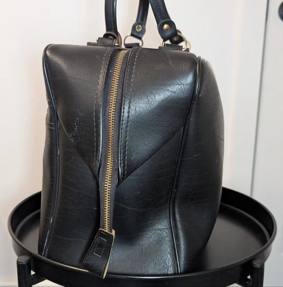 Vintage Made in Canada Leather Doctor Style Bag Briefcase 1950s 1960s - Picture 12 of 16